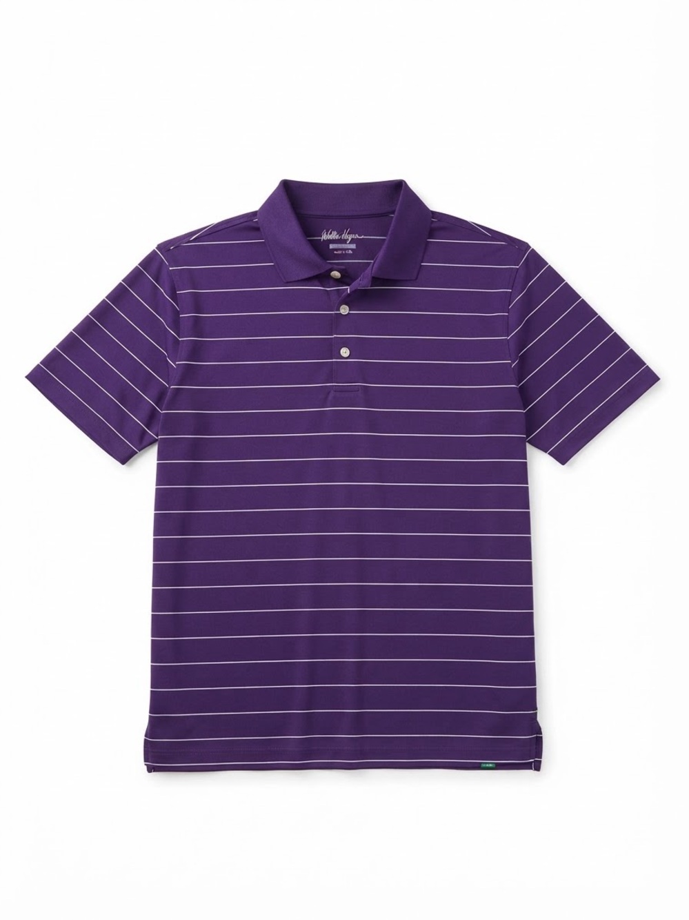 Purple Striped Men's Polo Shirt